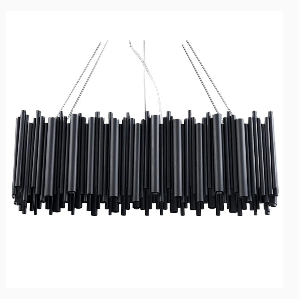 Villevieille | Stylish Black LED Stainless Steel Chandelier