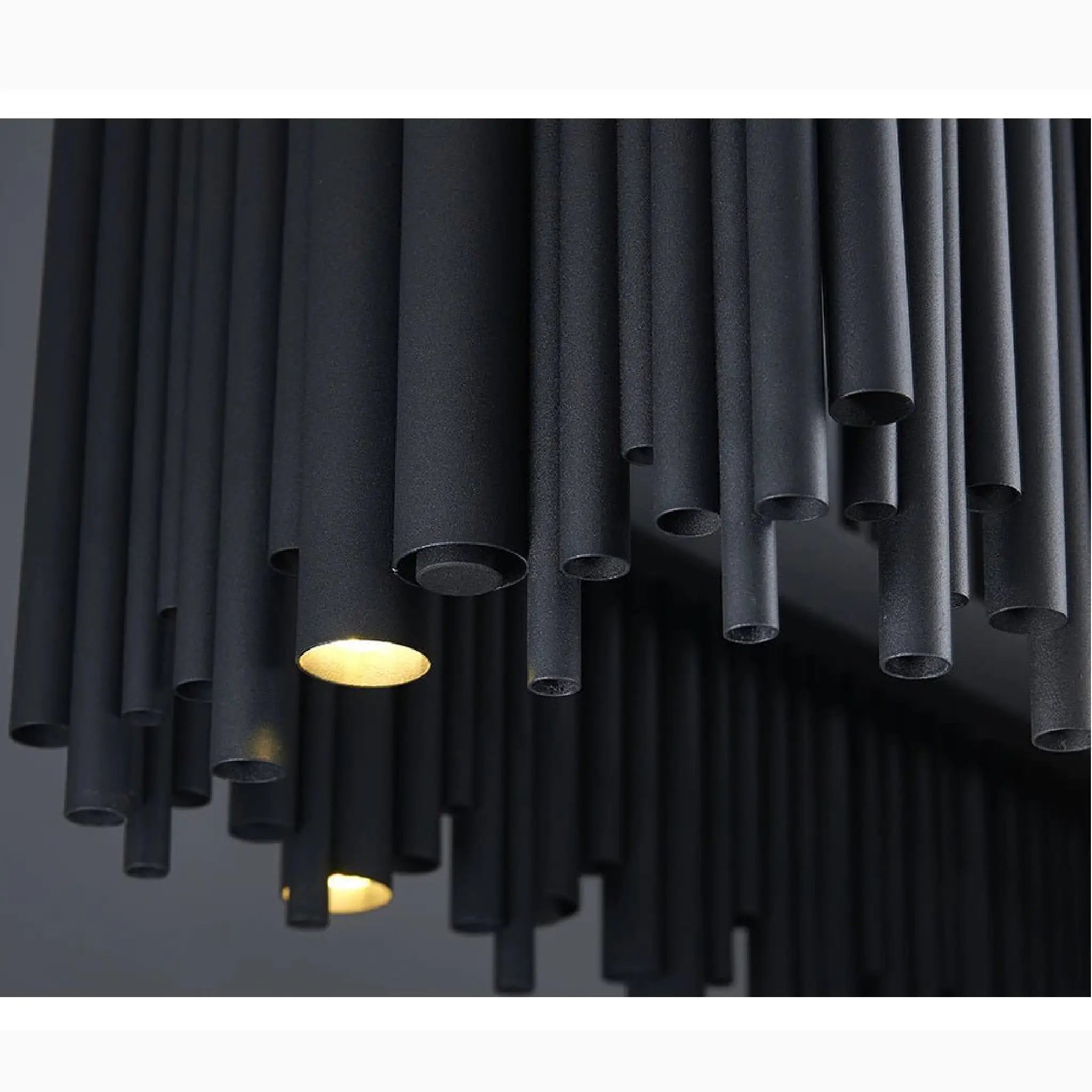 Villevieille | Stylish Black LED Stainless Steel Chandelier