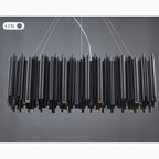 Villevieille | Stylish Black LED Stainless Steel Chandelier