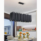 Villevieille | Stylish Black LED Stainless Steel Chandelier