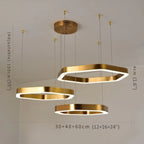 Chatelet | Hexagon Gold Chandelier for Living room