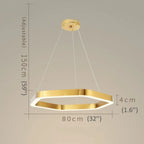 Chatelet | Hexagon Gold Chandelier for Living room