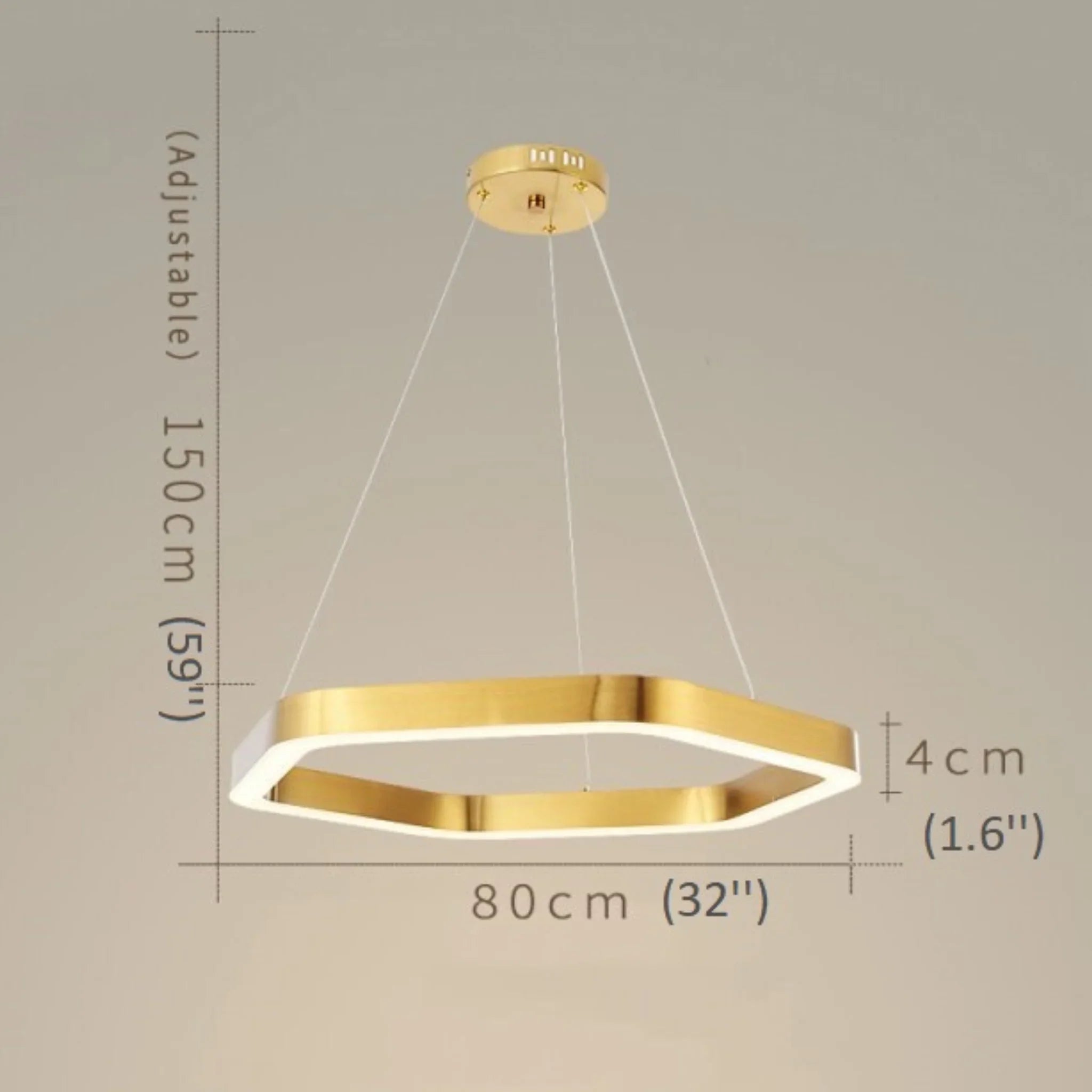 Chatelet | Hexagon Gold Chandelier for Living room