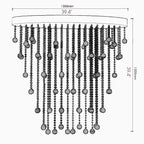 Chiavari | Lux Oval LED Crystal Waterfall Chandelier