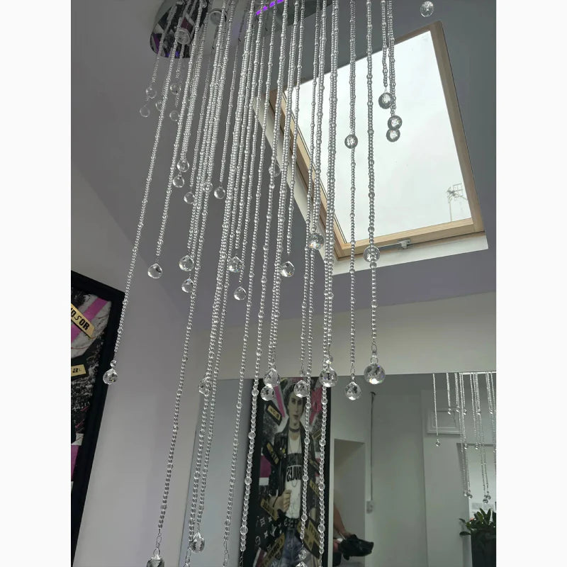 Chiavari | Lux Oval LED Crystal Waterfall Chandelier