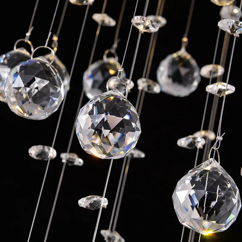 Chiavari | Lux Oval LED Crystal Waterfall Chandelier