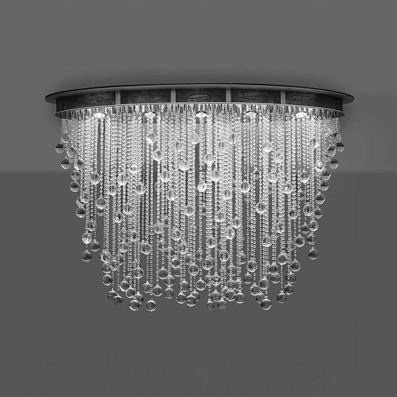 Chiavari | Lux Oval LED Crystal Waterfall Chandelier