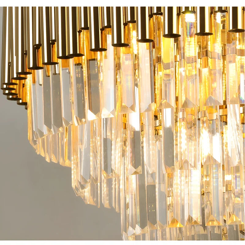 Cisano sul Neva | Majestic Gold Crystal Ceiling Chandelier