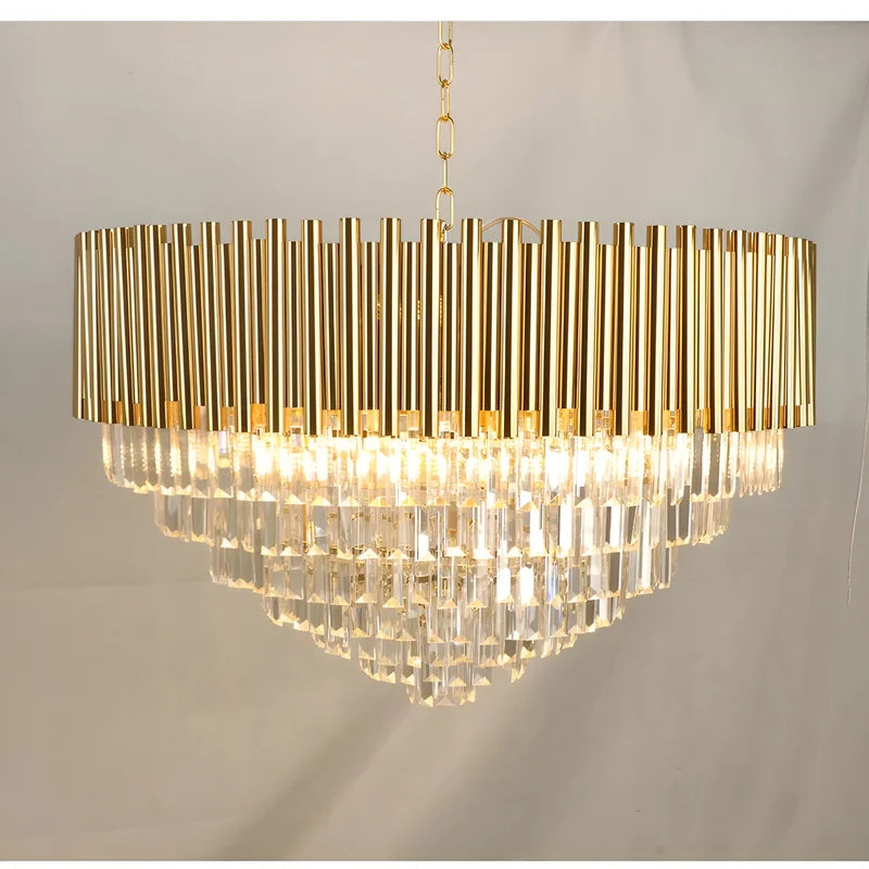 Cisano sul Neva | Majestic Gold Crystal Ceiling Chandelier