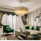 Cisano sul Neva | Majestic Gold Crystal Ceiling Chandelier