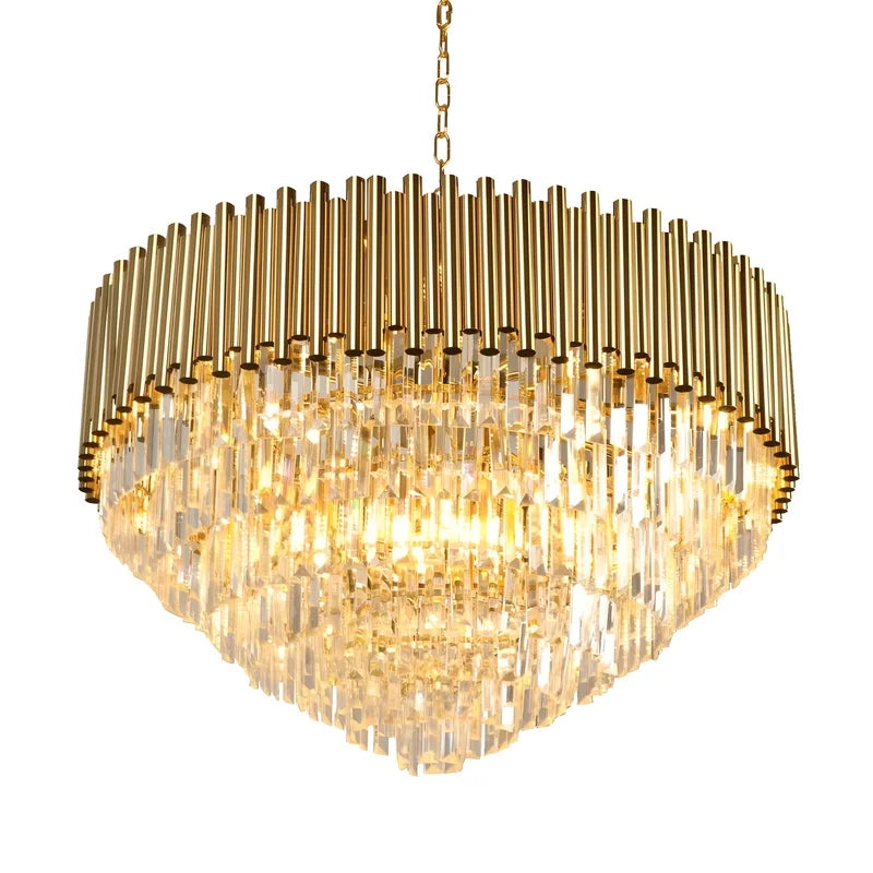 Cisano sul Neva | Majestic Gold Crystal Ceiling Chandelier