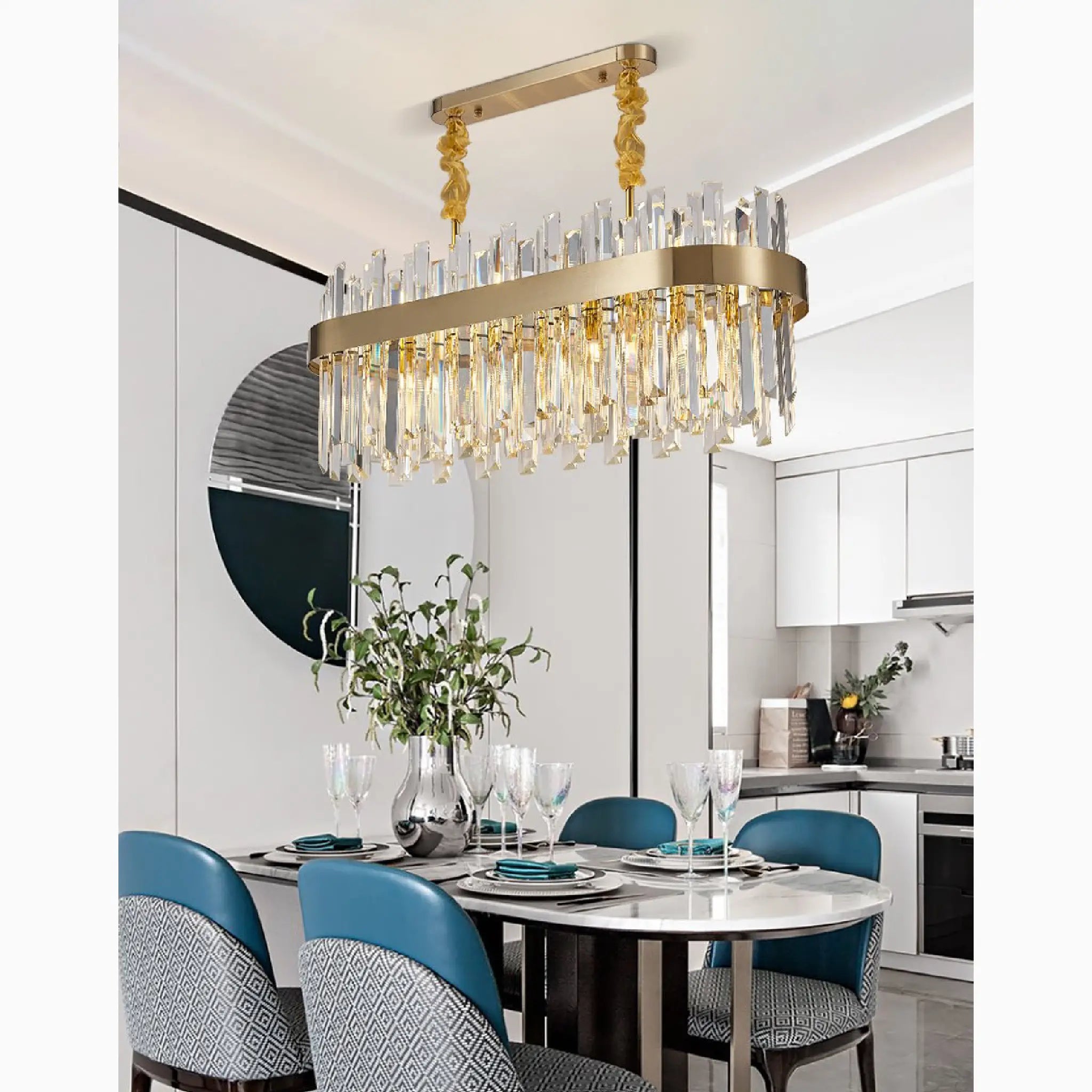 Cisano sul Neva | Modern Gold Crystal Chandelier for Home