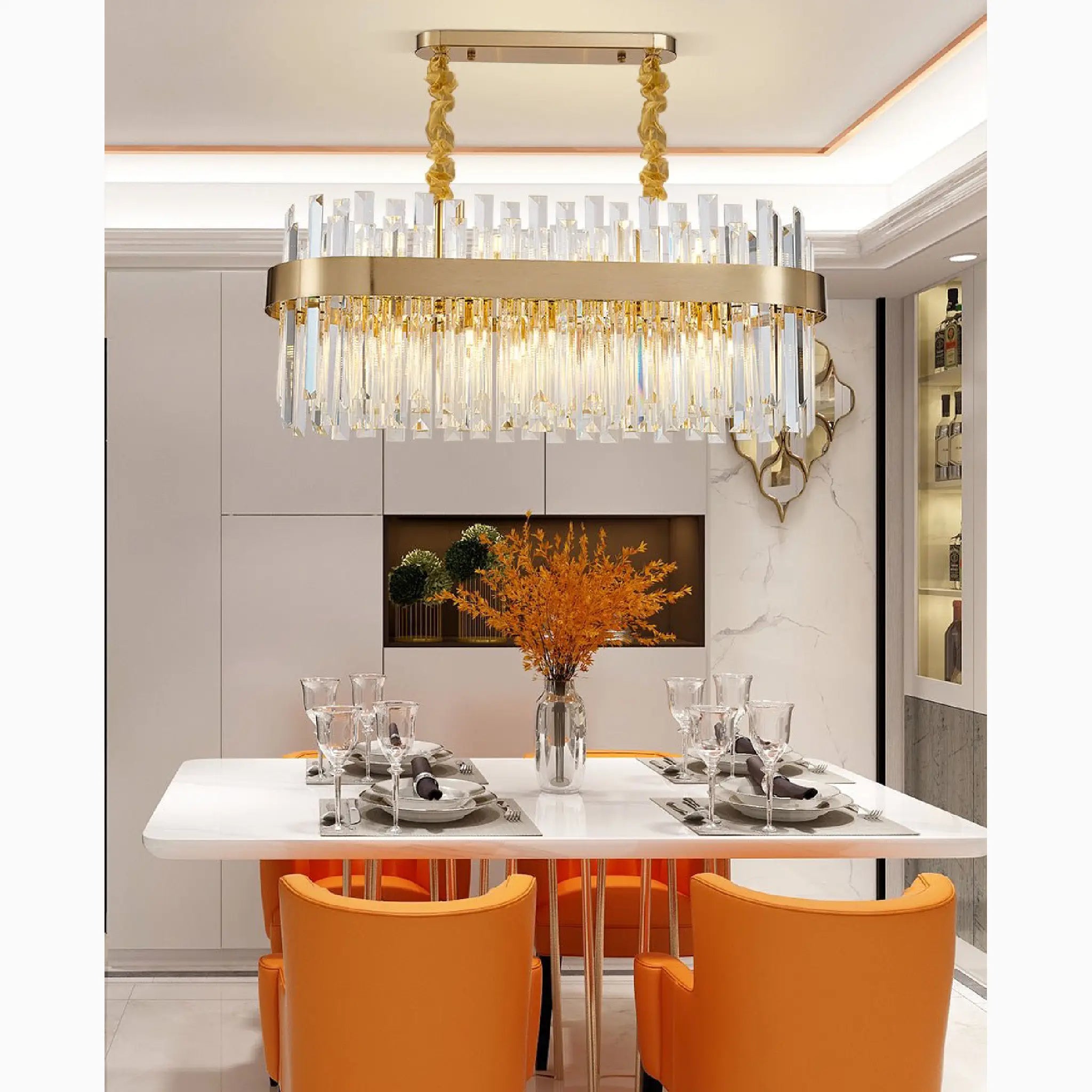 Cisano sul Neva | Modern Gold Crystal Chandelier for Home