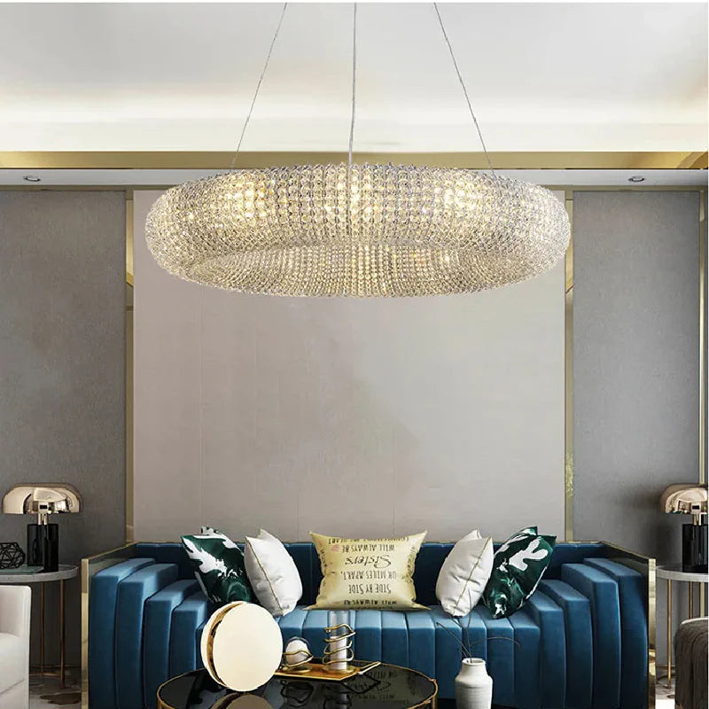 Claviers | Modern Elegant Crystal Pendant Chandelier