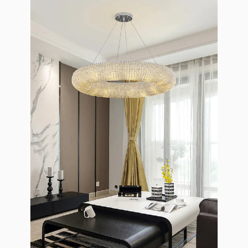 Claviers | Modern Elegant Crystal Pendant Chandelier