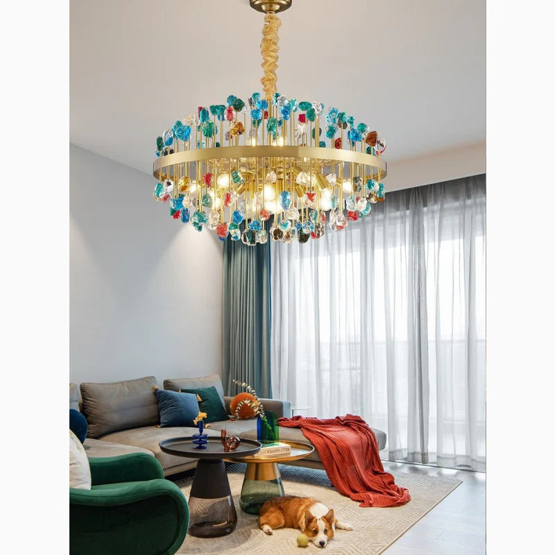 Colorful Modern Living Room Chandelier