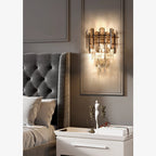 Cordoba | Smokey gray crystal wall lamp