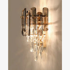 Cordoba | Smokey gray crystal wall lamp