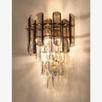 Cordoba | Smokey gray crystal wall lamp