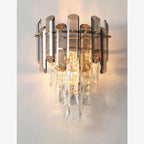 Cordoba | Smokey gray crystal wall lamp