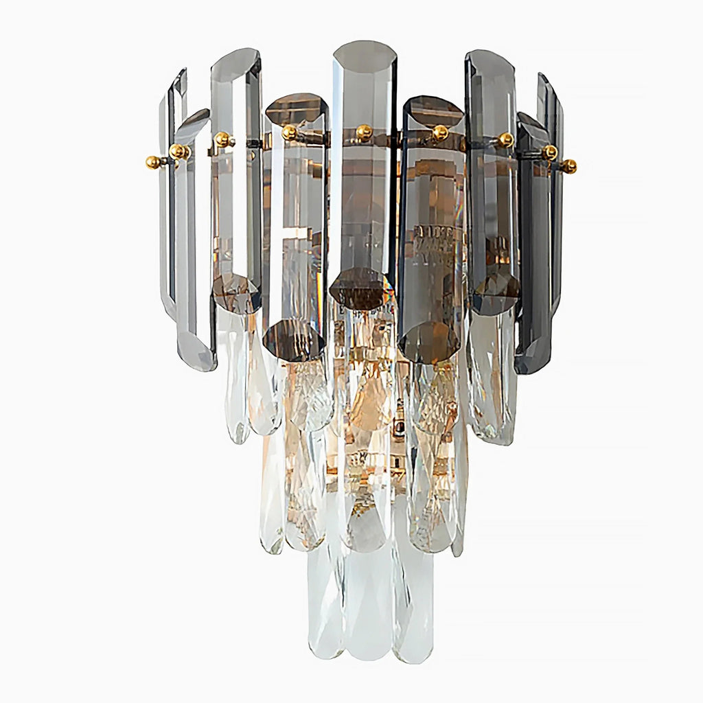 Cordoba | Smokey gray crystal wall lamp