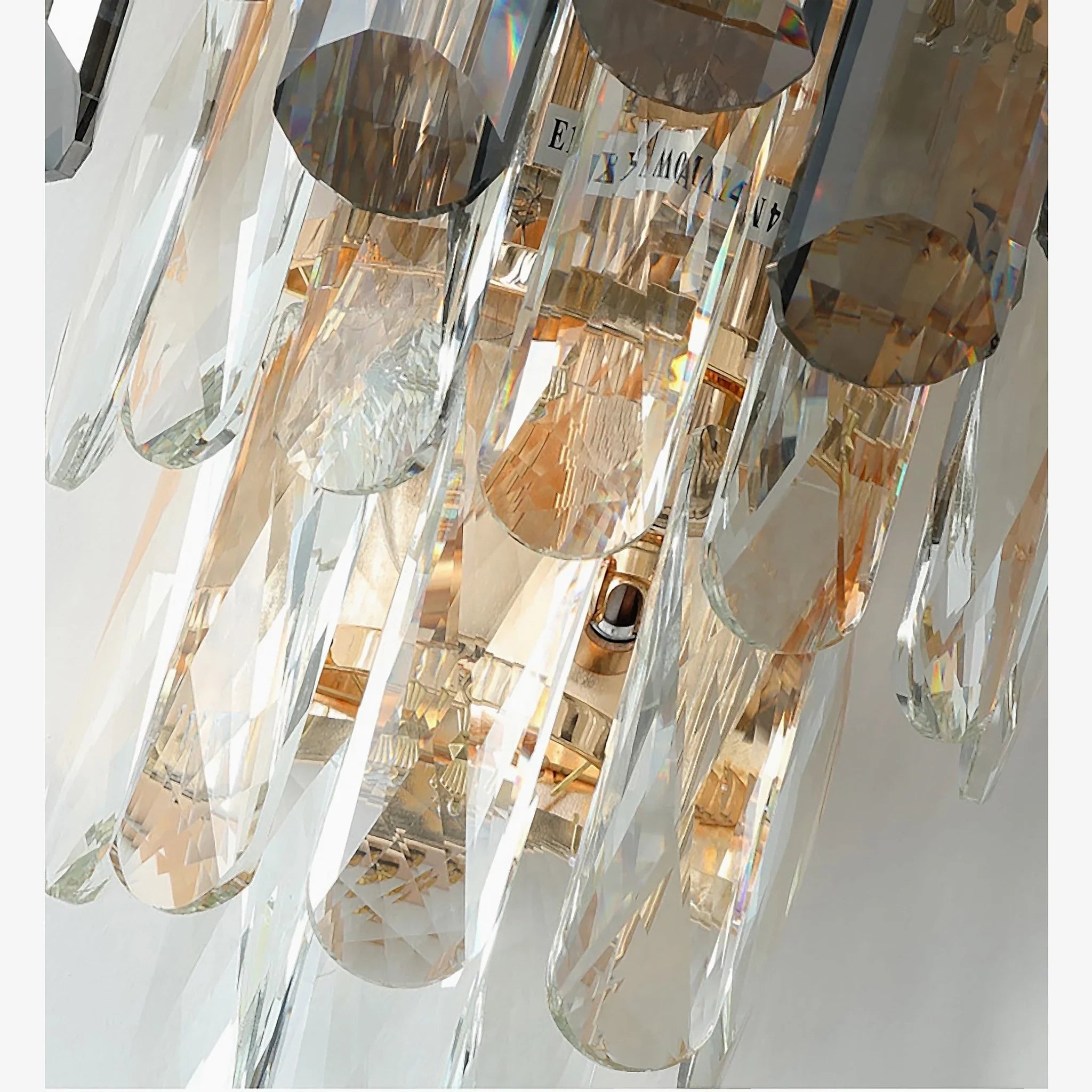 Cordoba | Smokey gray crystal wall lamp