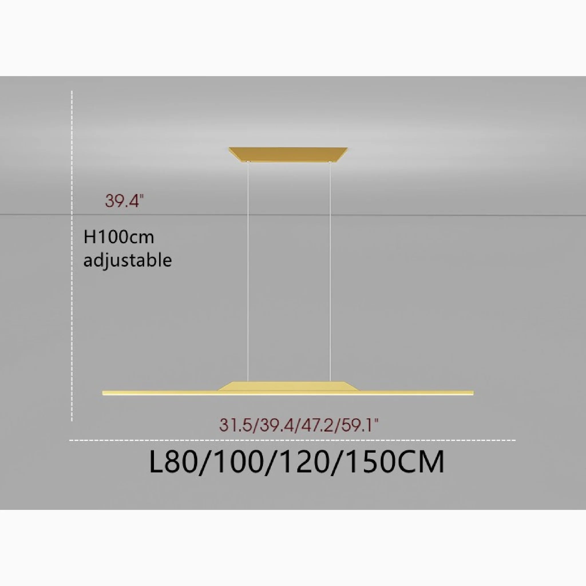 Corgemont | Gold/Black Chandelier in Minimalistic Style