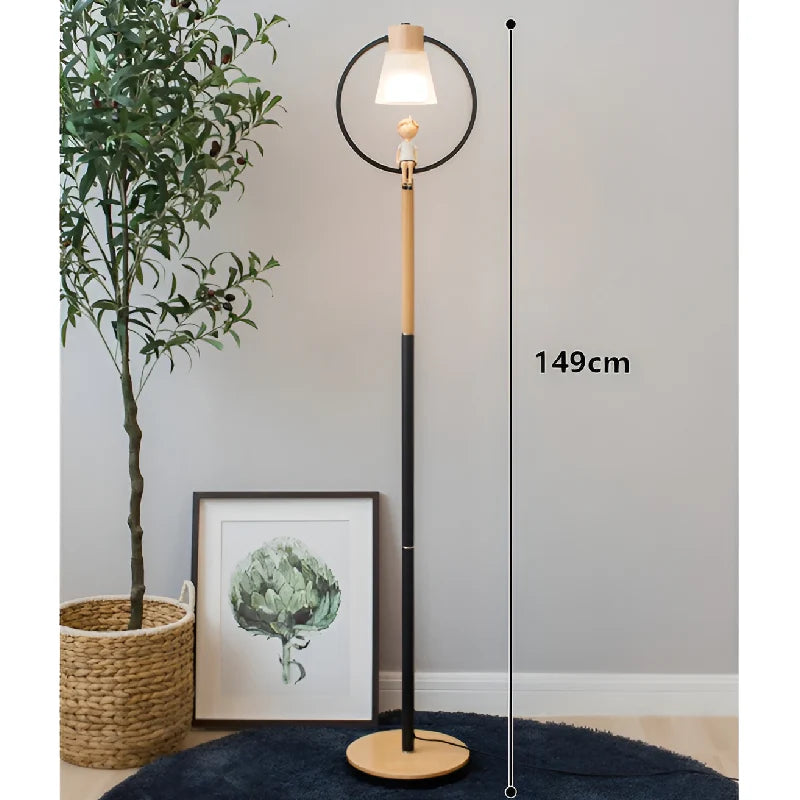 Corseaux | Creative Bell-Shaped LED Wooden Floor Lamp