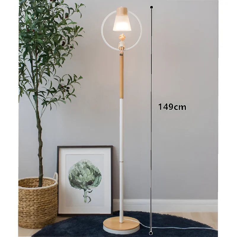 Corseaux | Creative Bell-Shaped LED Wooden Floor Lamp