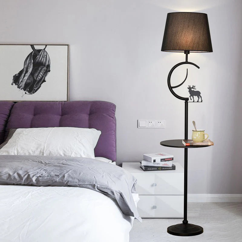 Cortaillod | Creative American Style Floor Lamp With Deer