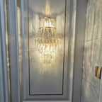 Coslada | Gold/chrome crystal wall sconce