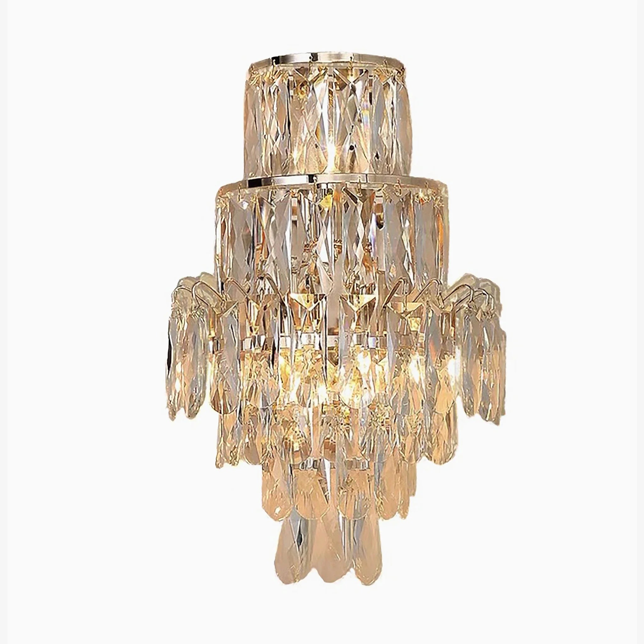 Coslada | Gold/chrome crystal wall sconce