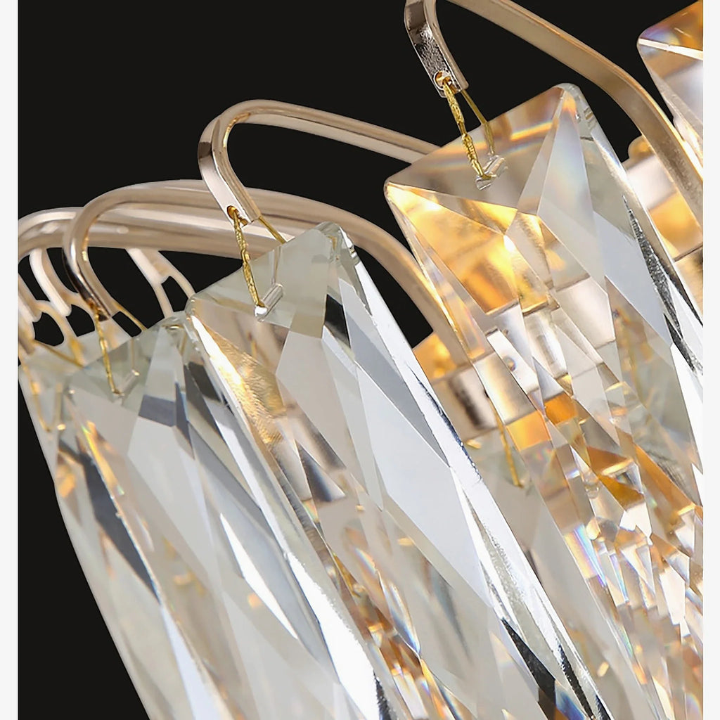 Coslada | Gold/chrome crystal wall sconce