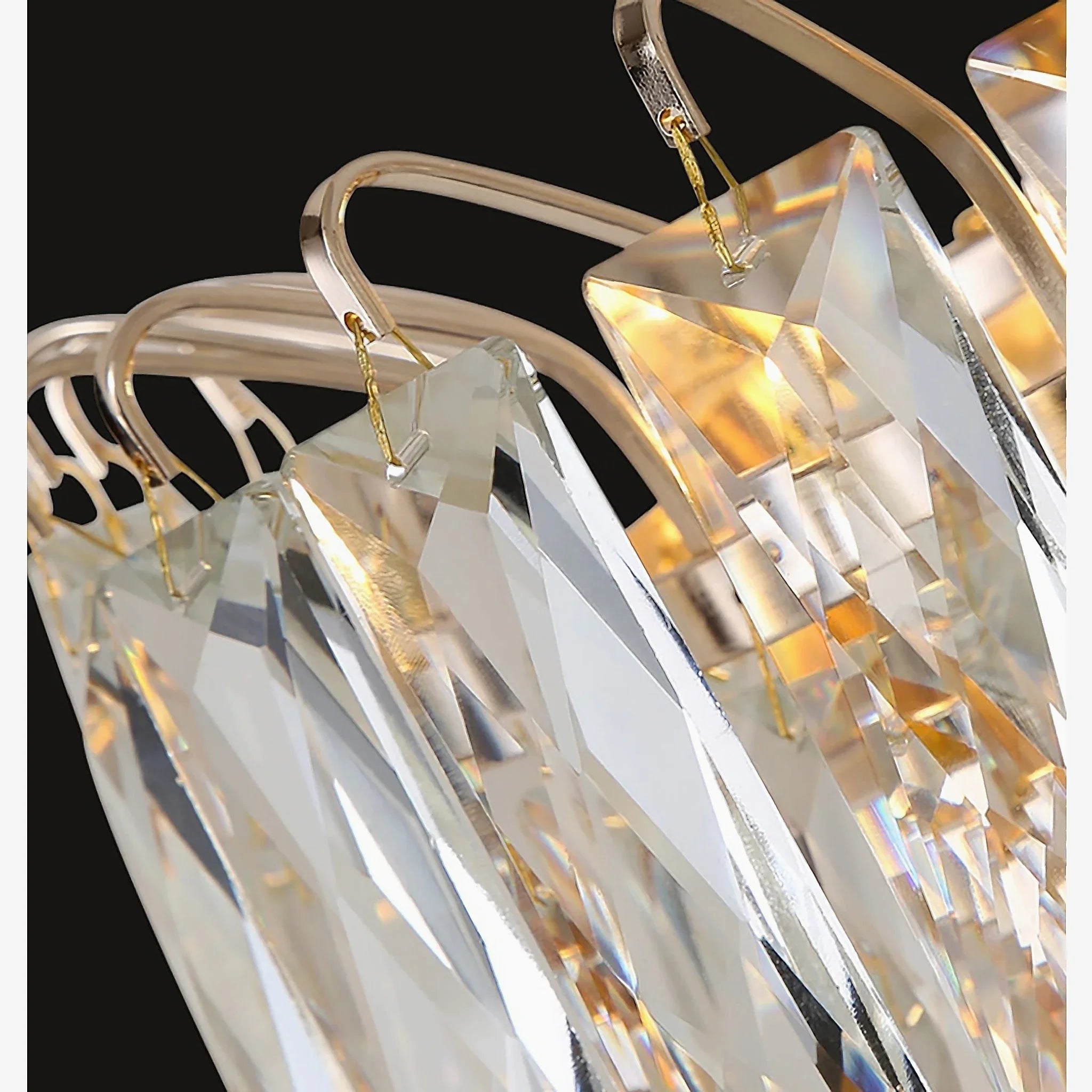 Coslada | Gold/chrome crystal wall sconce