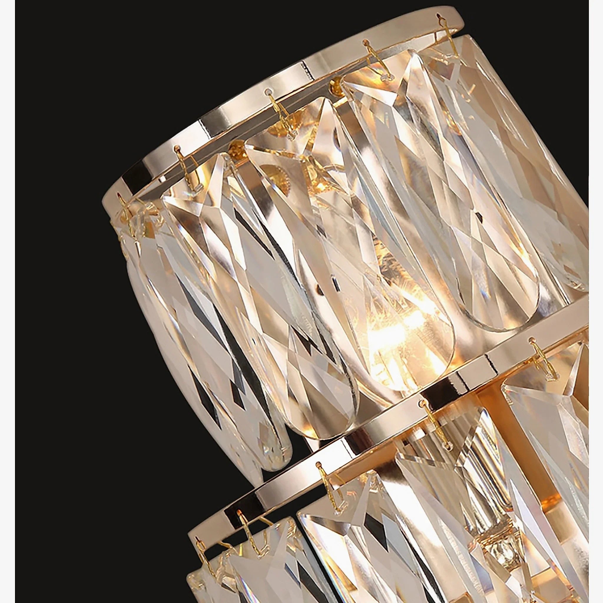 Coslada | Gold/chrome crystal wall sconce