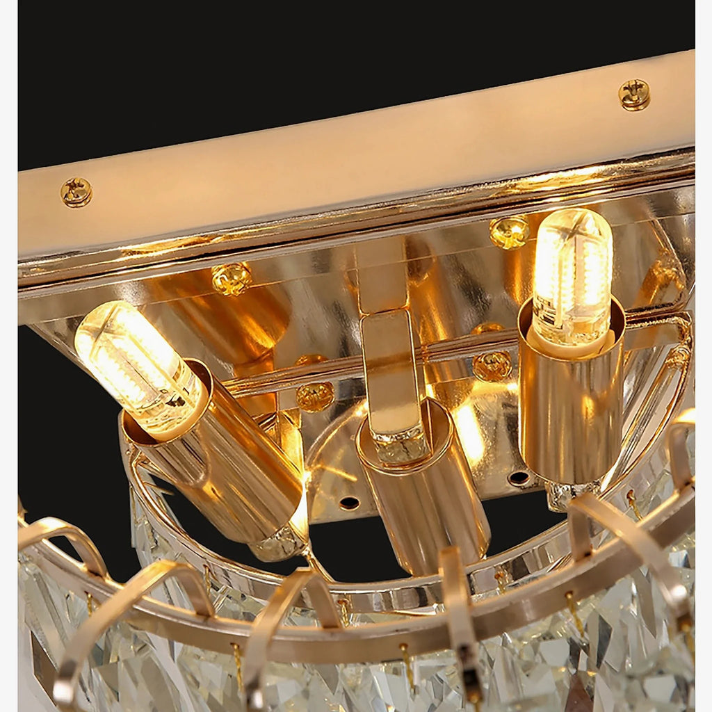 Coslada | Gold/chrome crystal wall sconce