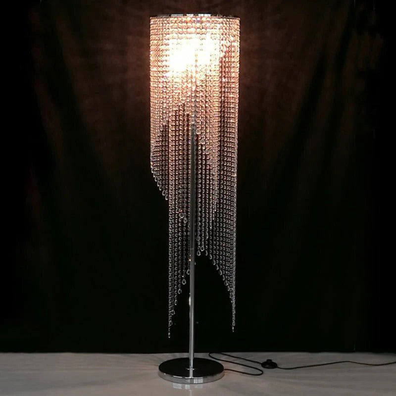 Cossonay | Modern LED Floor Lamp With Crystal Veil