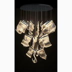 Coursegoules | Silk Design Gold Pendant Light for Staircase