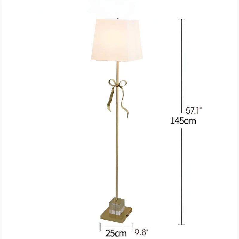 Crans-Montana | Retro LED Copper Floor Light With a Princess Bow