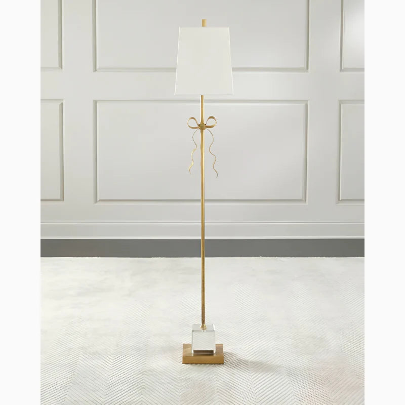 Crans-Montana | Retro LED Copper Floor Light With a Princess Bow