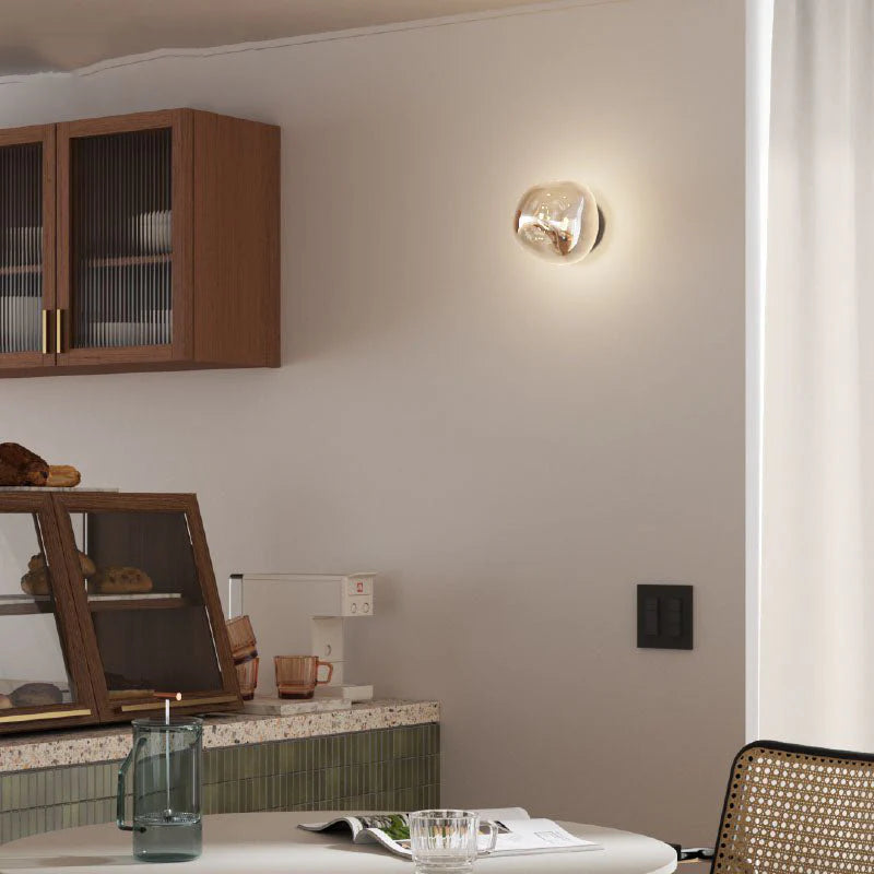 Creative Glass Wall Lamp in Ultramodern Style, Living Room, Bedroom