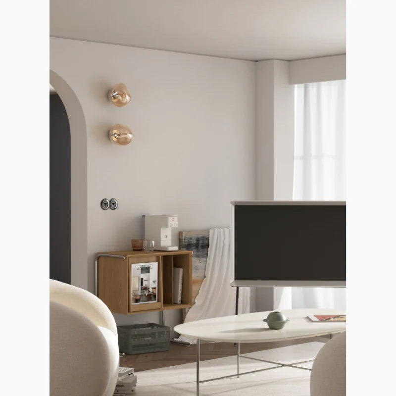 Creative Glass Wall Lamp in Ultramodern Style, Living Room, Bedroom