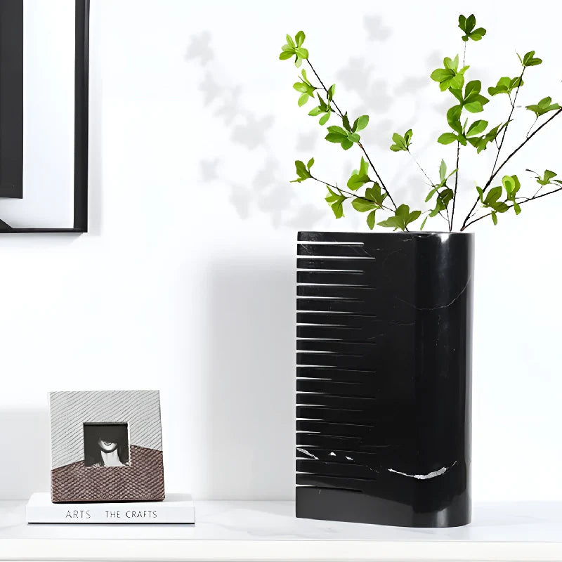 Creative Luxury Polished Marble Flower Vase