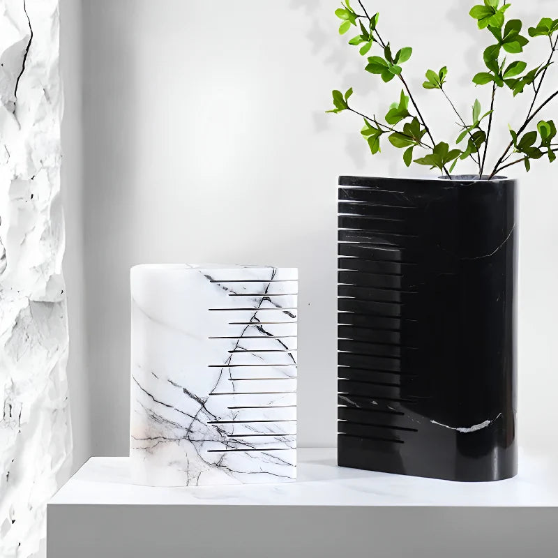 Creative Luxury Polished Marble Flower Vase