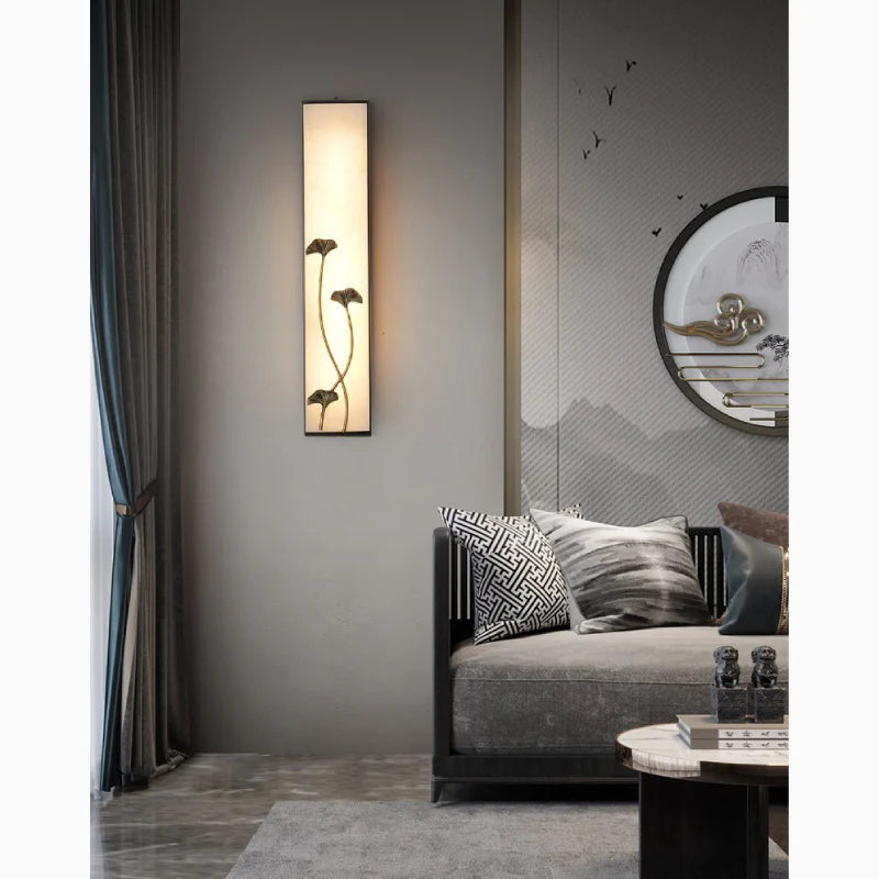 Creative Marble Wall Lamp in Chinese Style for Living Room, Bedroom
