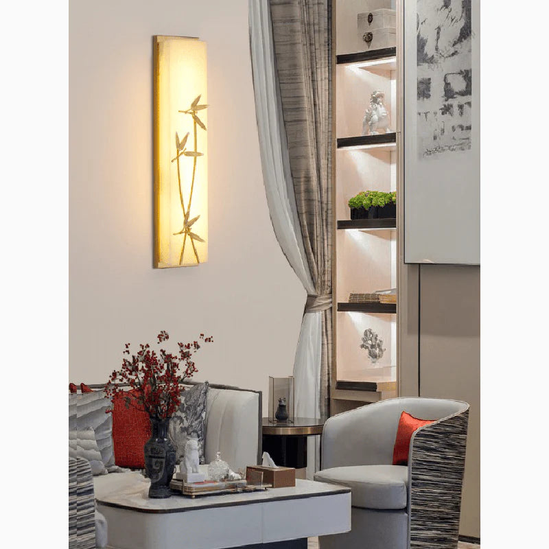 Creative Marble Wall Lamp in Chinese Style for Living Room, Bedroom