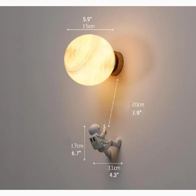 Creative Universe Lantern Planet Wall Sconce for Kids Room, Bedroom