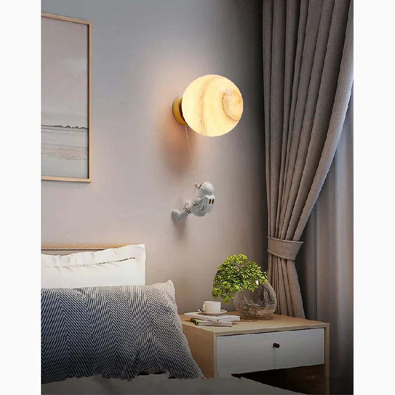 Creative Universe Lantern Planet Wall Sconce for Kids Room, Bedroom