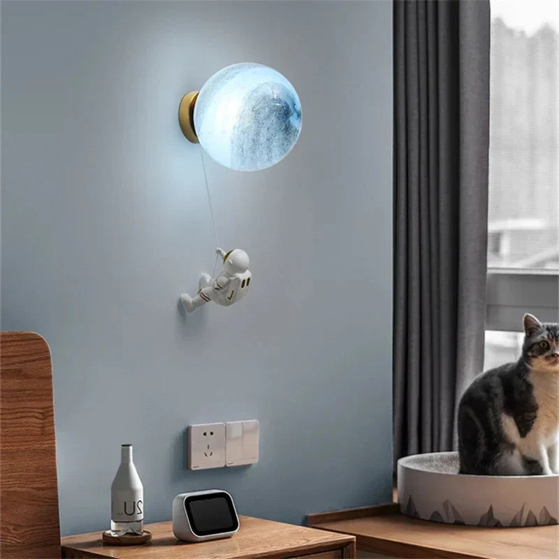 Creative Universe Lantern Planet Wall Sconce for Kids Room, Bedroom