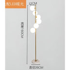 Cressier | Creative Spiral Floor Lamp with Glass Balls Lampshade